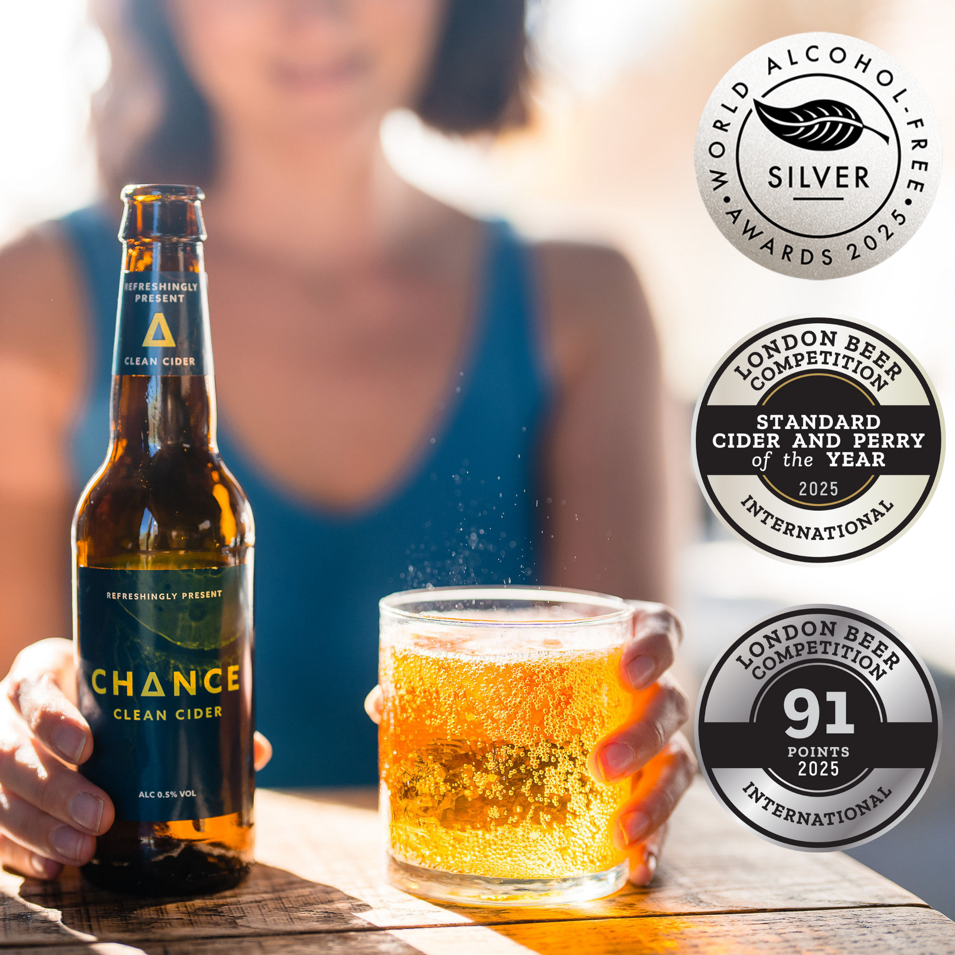 award-winning cider from alcohol-free drinks brand chance
